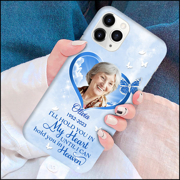 Heart Butterfly Memorial A Big Piece Of My Heart Lives In Heaven Personalized Phone Case