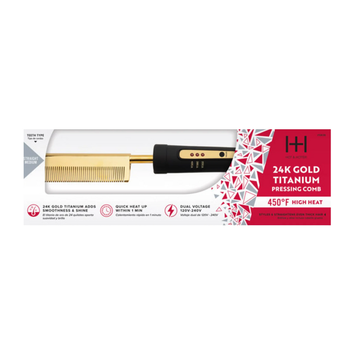 H&H Pressing Comb [Medium Straight] #5838