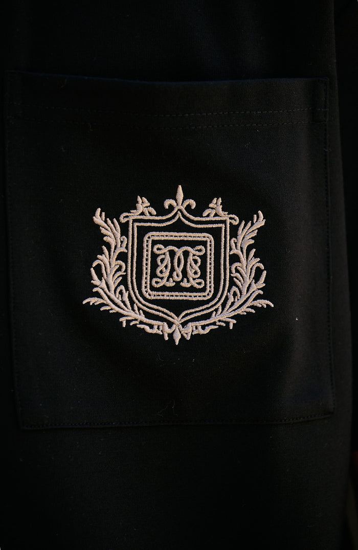 Hills Crest Embroidered Short Sleeve Shirt in Black