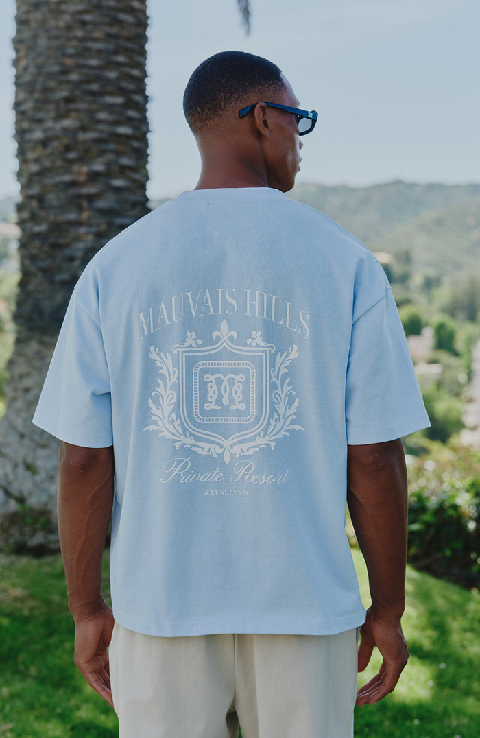 Hills Crest Graphic T-shirt in Blue