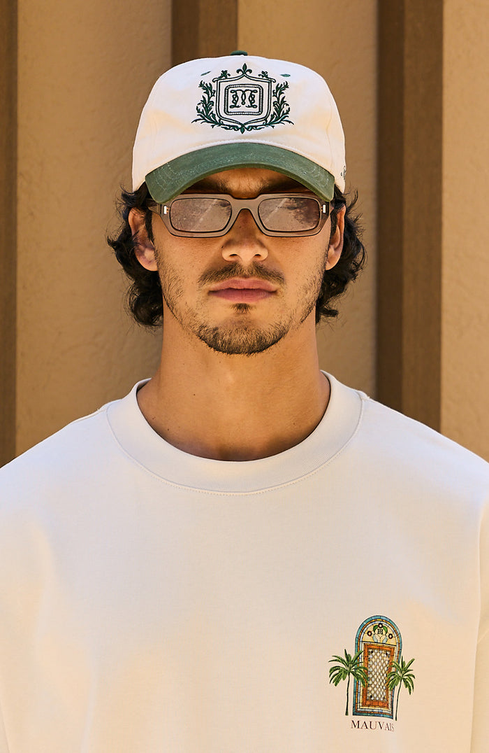 Hills Crest Trucker Cap in Green and White