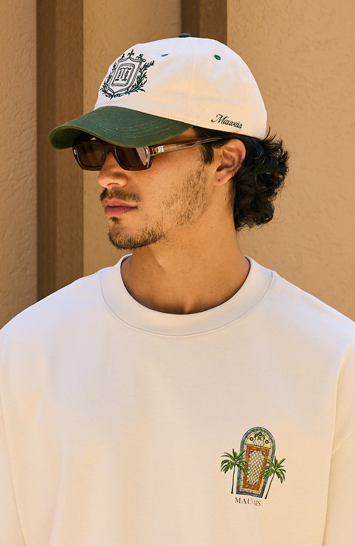 Hills Crest Trucker Cap in Green and White