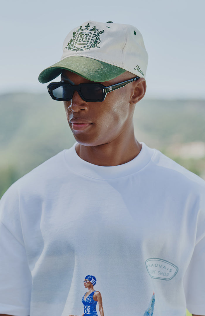 Hills Crest Trucker Cap in Green and White