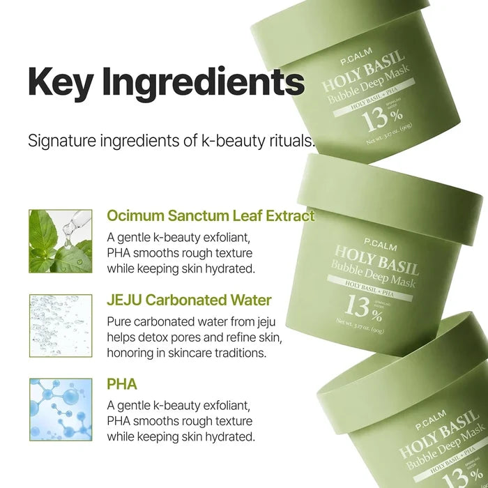 Holy Basil Bubble Clay Mask