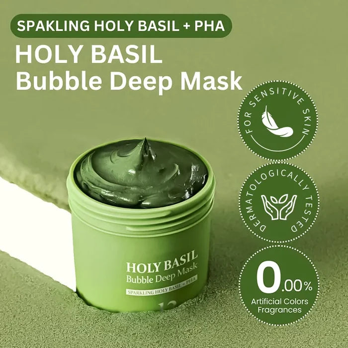 Holy Basil Bubble Clay Mask