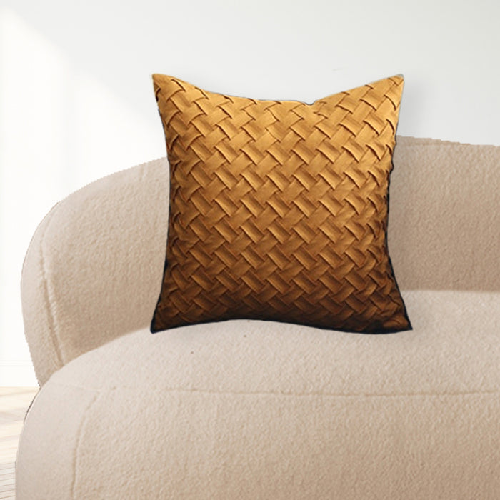 Honey Woven Cushion Cover