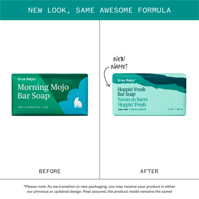 Ursa Major-Hoppin' Fresh Bar Soap-Body-HoppinFreshBarSoap_Primary_BeforeAfter_PDP_Repack_Wholesale_MAY25_UrsaMajor_7bb2f288-389a-4a04-b91c-b60075e904a4-The Detox Market |