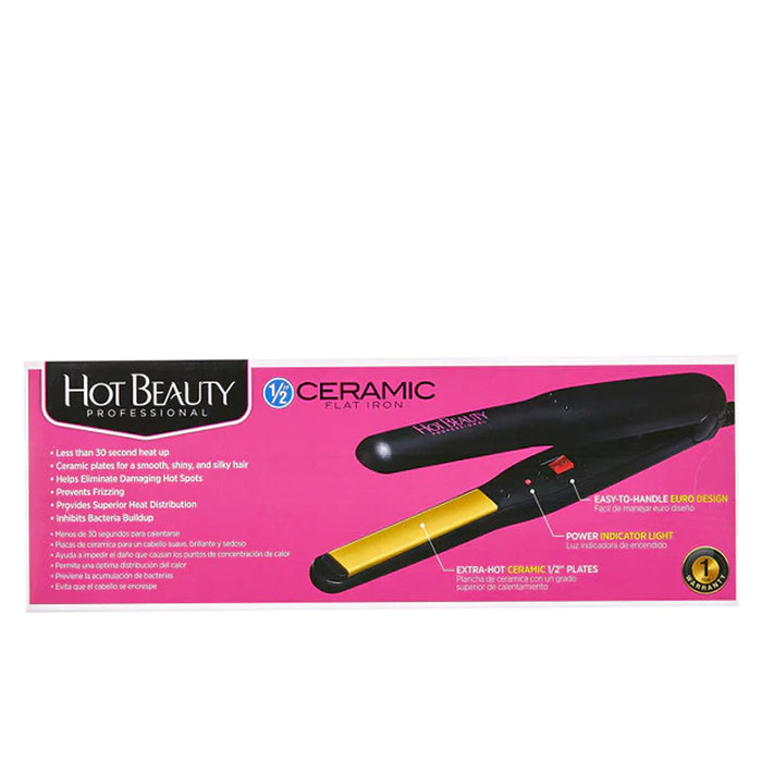 Hot Beauty Ceramic Flat Iron 1/2 Inch #Hfi050