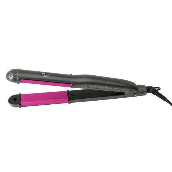 Hot & Hotter 2 in 1 Digital Ceramic Flat Iron 1 Inch, 1 Count, Black & Pink