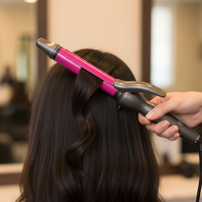 Hot & Hotter Ceramic Curling Iron 1 Inch, 1 Count, Black & Pink
