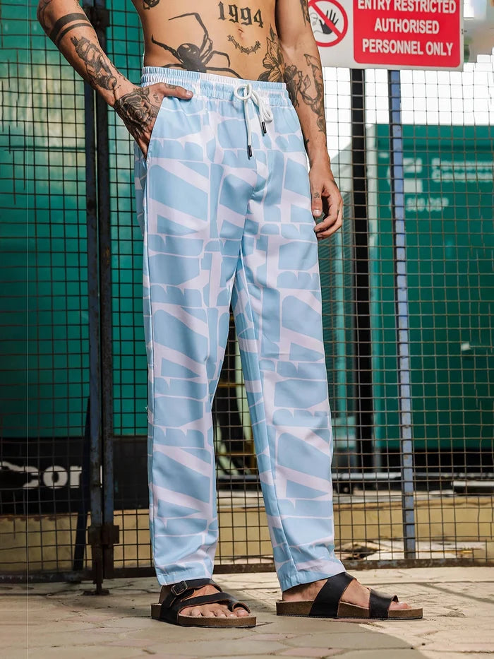 House Of Koala Blue Abstract Print Relaxed Fit All Day Pant