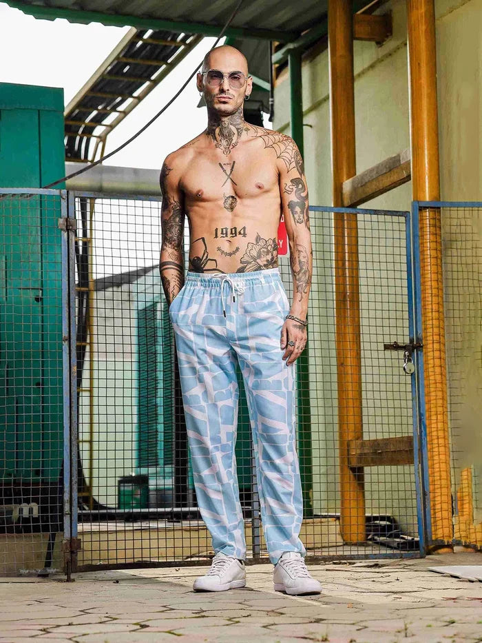House Of Koala Blue Abstract Print Relaxed Fit All Day Pant