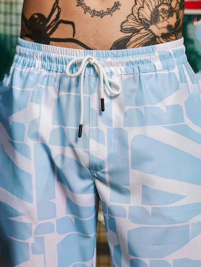 House Of Koala Blue Abstract Print Relaxed Fit All Day Pant