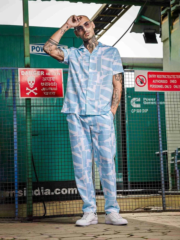 House Of Koala Blue Abstract Print Relaxed Fit All Day Pant