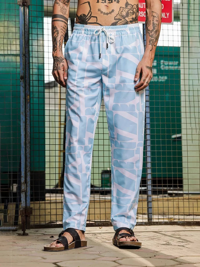 House Of Koala Blue Abstract Print Relaxed Fit All Day Pant