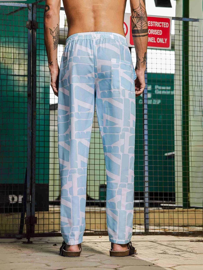 House Of Koala Blue Abstract Print Relaxed Fit All Day Pant
