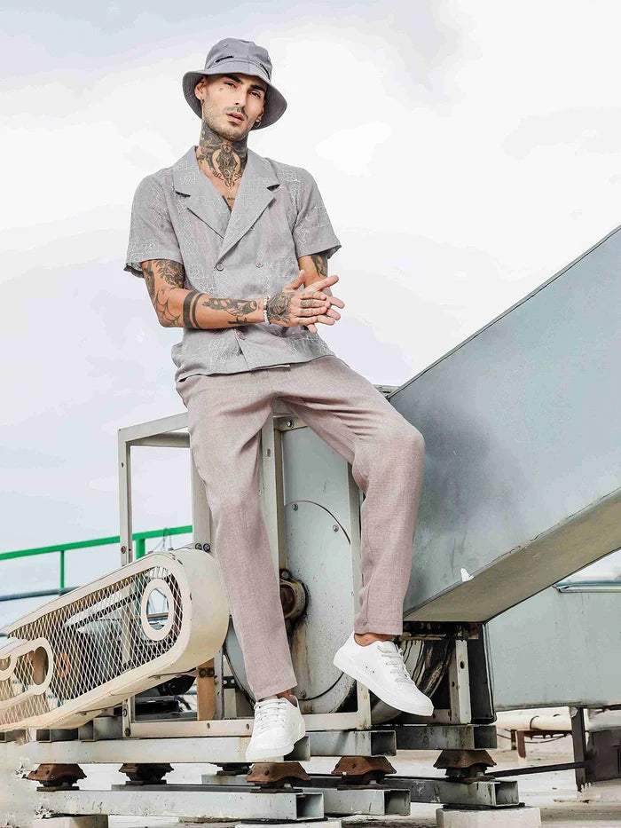 House Of Koala Linen Blend Beige Premium All Day Pants