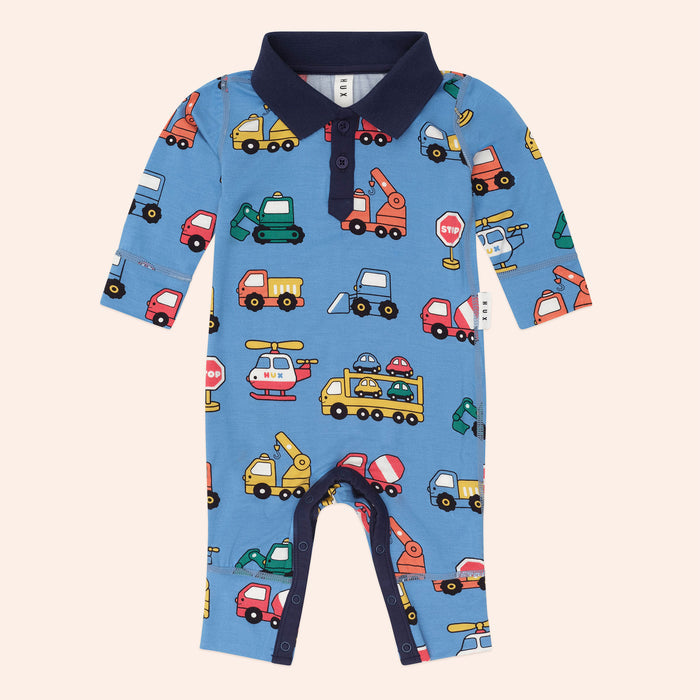 Huxbear Romper - Construction Polo