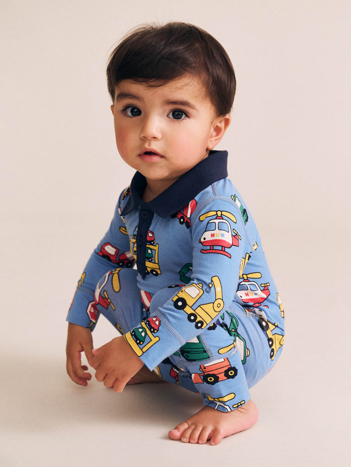 Huxbear Romper - Construction Polo