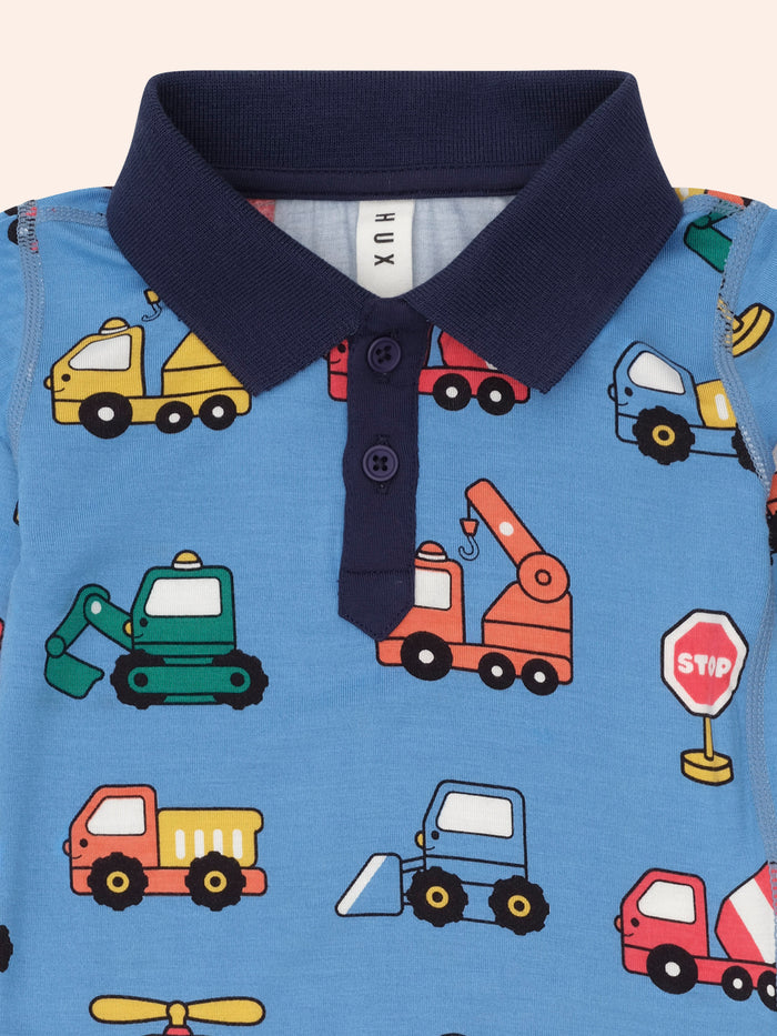 Huxbear Romper - Construction Polo
