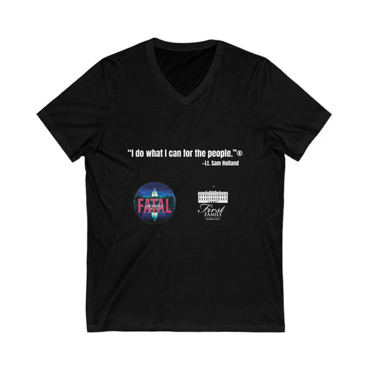 "I Do What I Can For The People" Unisex Softstyle Short Sleeve V-Neck Tee