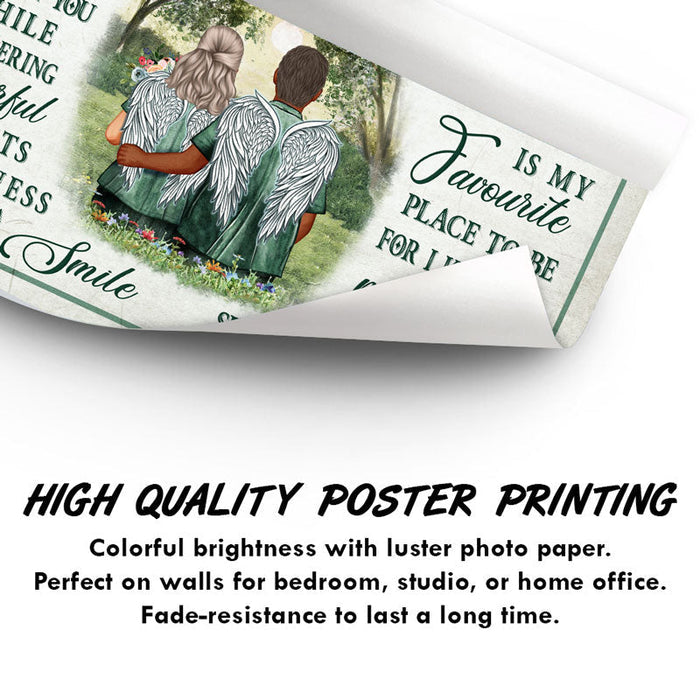 I Often Sit In My Garden Widow Old Couple - Memorial Gift - Personalized Custom Poster