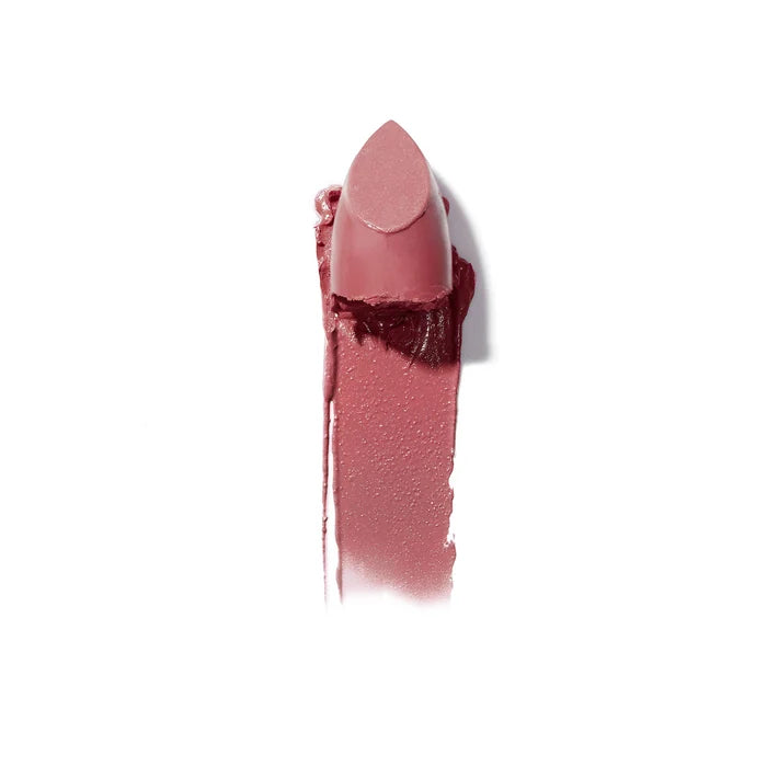 Ilia Color Block High Impact Lipstick in various shades, showcasing vibrant lipstick swatches on a beauty product display.