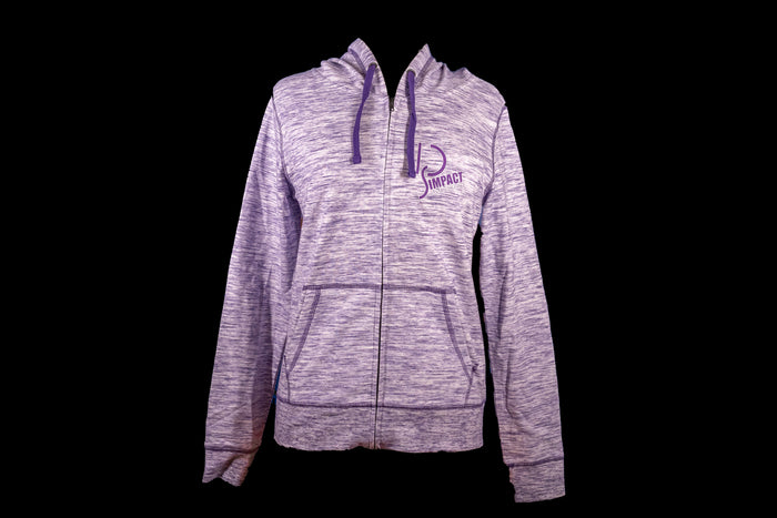 Impact Dance Studio Woman's Space Dye Full Zip Hood