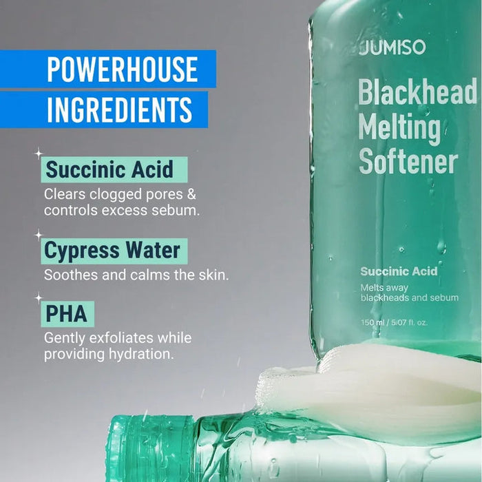 Jumiso Blackhead Melting Softener 150ml + Cotton Pad (40 Pads) منعم جوميسو لإزالة الرؤوس السوداء + وسادة قطنية