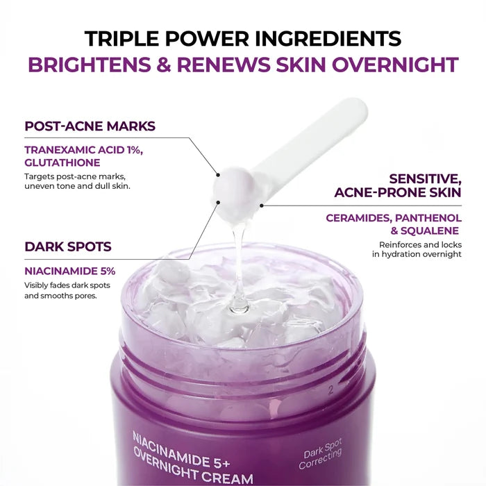 Jumiso Niacinamide 5+ Overnight Cream 50ml كريم جوميسو الليلي نياسيناميد ٥+ - Princess Cosmetics Qatar