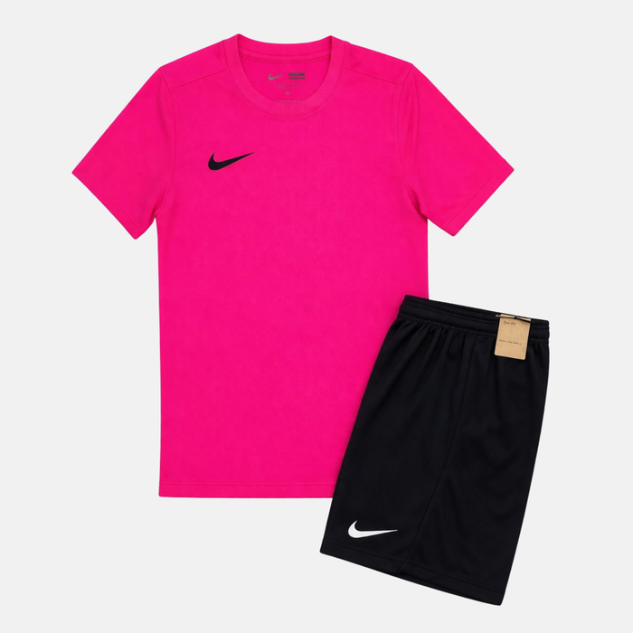 Nike Junior Dri-Fit Tshirt / Shorts Set - Pink / Black