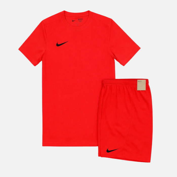 Nike Junior Dri-Fit Tshirt / Shorts Set - Red Crimson