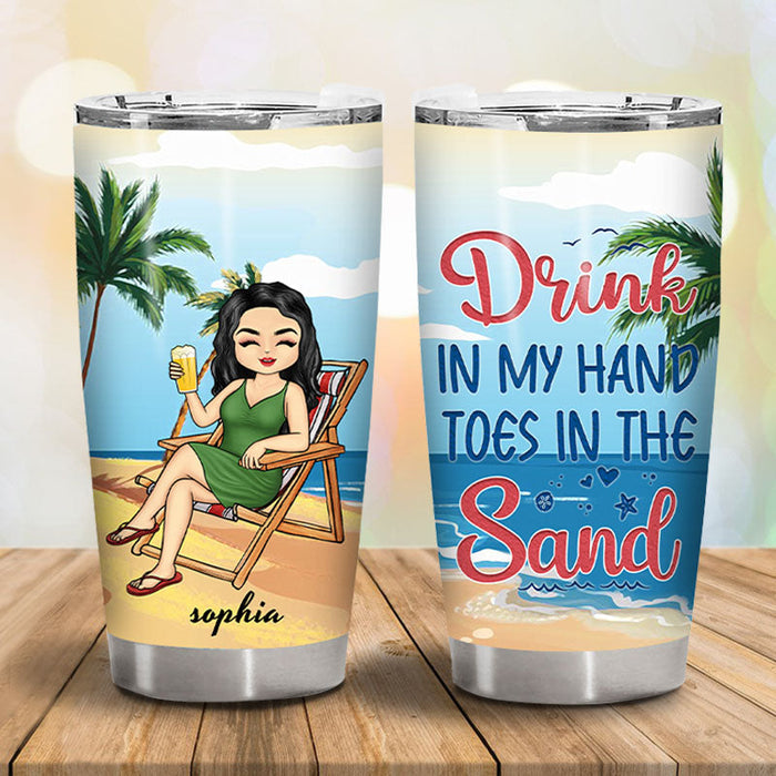 Just A Girl Who Loves Beaches - Personalized Custom Tumbler