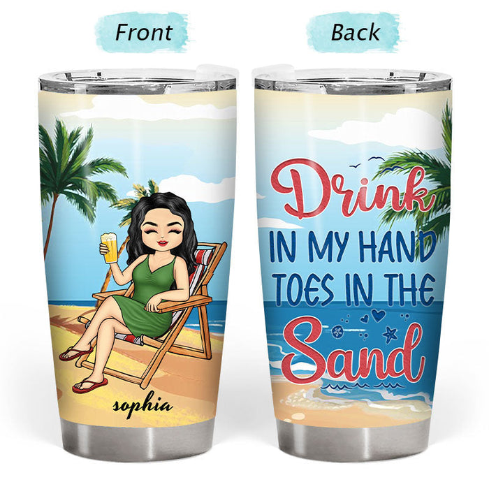 Just A Girl Who Loves Beaches - Personalized Custom Tumbler