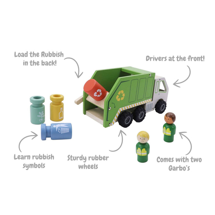 Kaper Kidz Wooden Recycling Garbage Truck