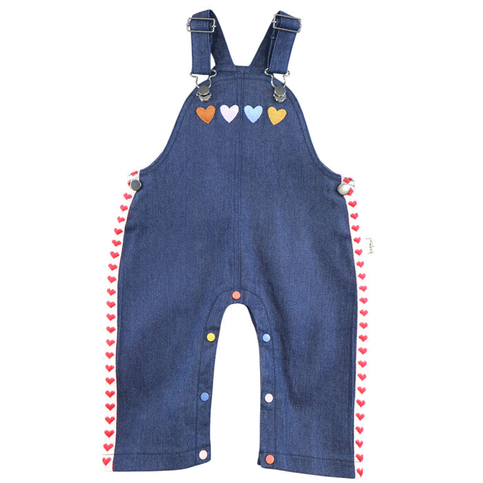 Kapow Kids Denim Love Overalls