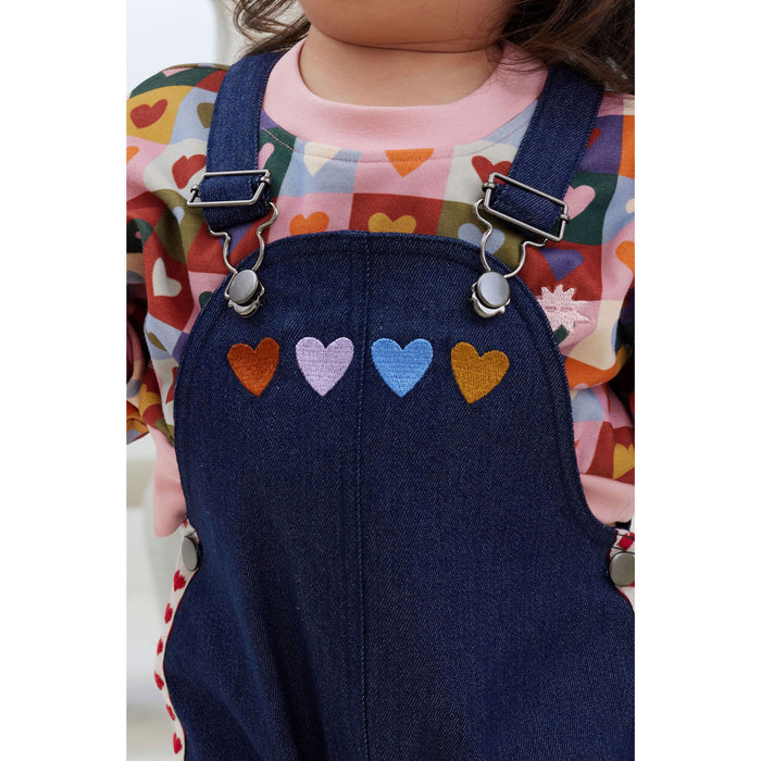 Kapow Kids Denim Love Overalls
