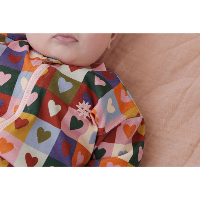 Kapow Kids Heart Checkerboard Zip All in One