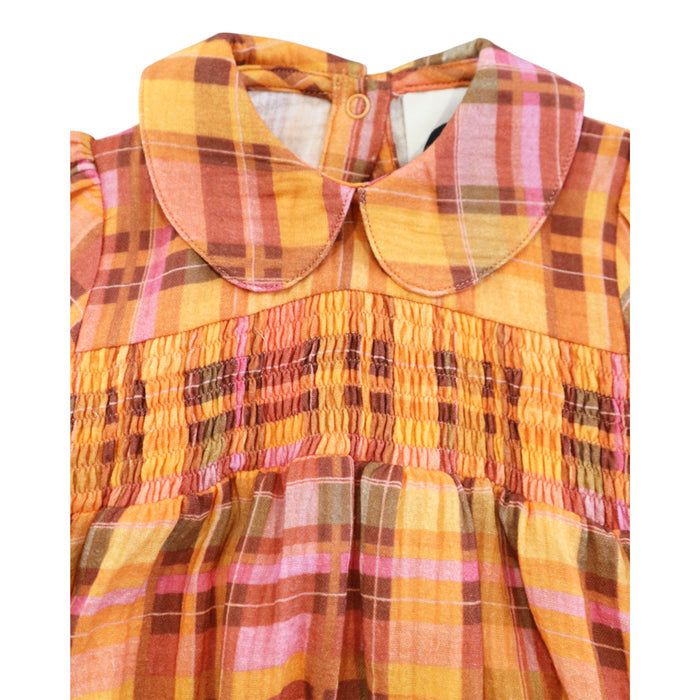 Kapow Kids Rainbow Tartan Collared Playsuit