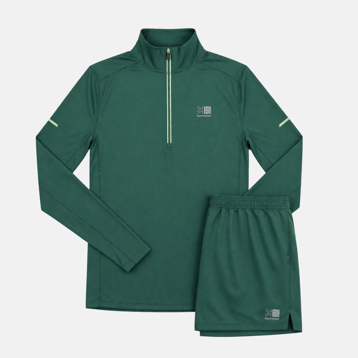 Karrimor Run 1/4 Zip / Shorts Set - Teal