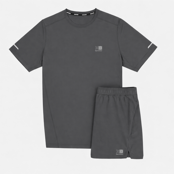 Karrimor Run T-Shirt / Shorts Set - Charcoal