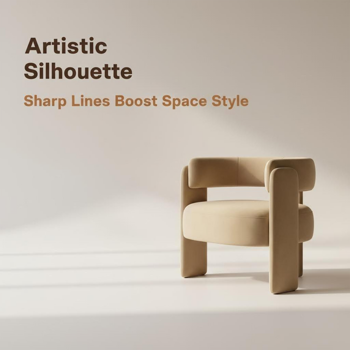 Khaki Velvet Salon Accent Chair