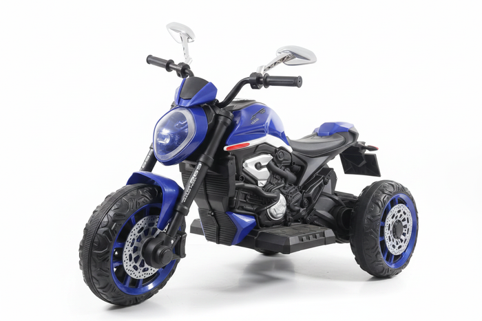 Kids Electric Ride-On Ducati Motorcycle Blue - white background