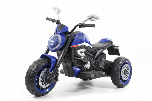 Kids Electric Ride-On Ducati Motorcycle Blue - white background