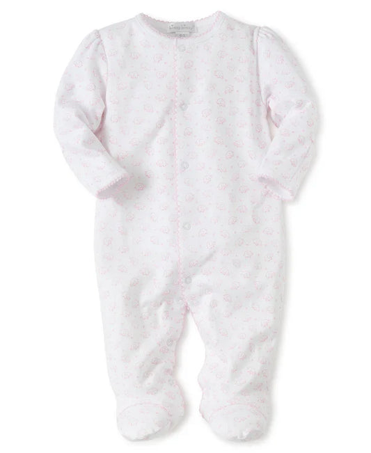 Kissy Ele-Fun Print Footie-Pink