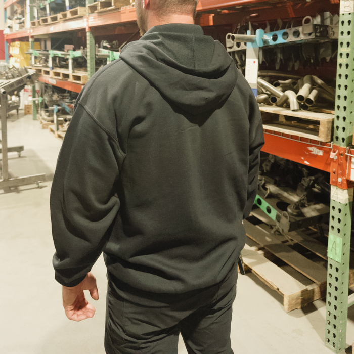 Kooks Embroidered Black Logo Zip-Up Hoodie