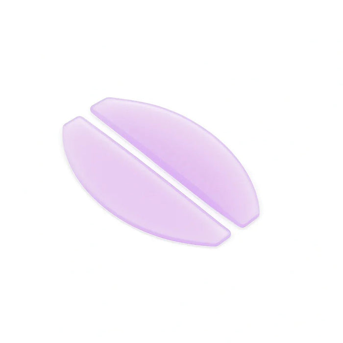 Purple flat korean lash lifting shields on a white background