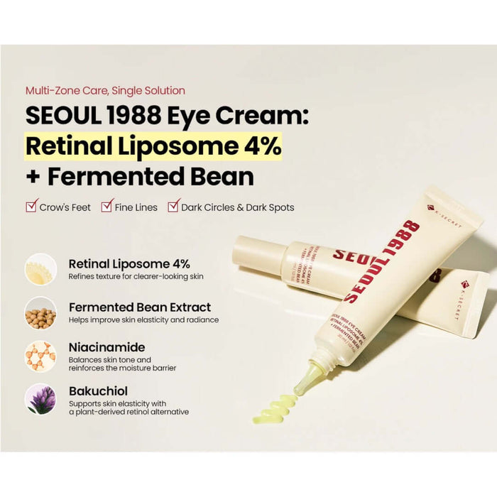 K-SECRET Seoul 1988 Retinal 4% Eye Cream | VGLE Beauty Canada