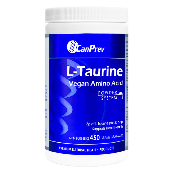Tub of CanPrev L-Taurine Vegan Amino Acid Powder System 450g