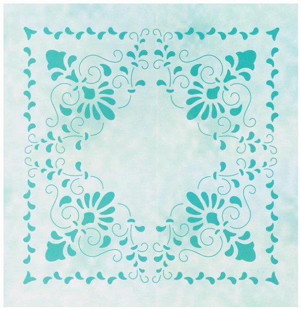 Leane Creatfief  - Lea'bilities Embossing Folder - Curlicue. This large embossing folder includes a curlicue border around the whole folder as well as ornate corner decorations. Size: 6" x 6 1/2". Available at Embellish Away located in Bowmanville Ontario Canada.